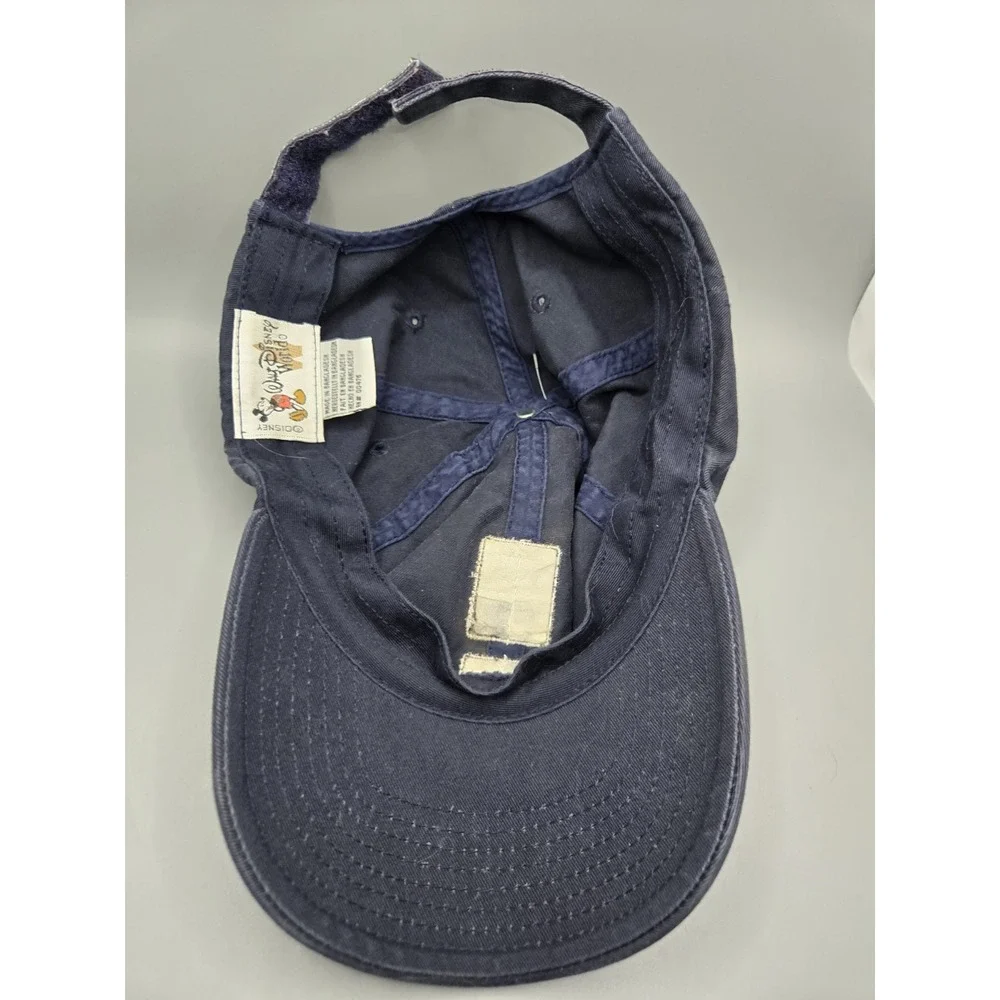 Vintage Mickey Mouse Walt Disney Navy Blue‎ Embroidered Adjustable Hat Cap